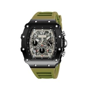 Activa Men's Chronograph Watch w/ Skeleton Dial 44.3mm Olive Green ACW2305-011